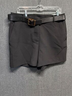 NWT GIBSON * LATIMER Dressy Black Shorts Tortoise Bucklet Belt